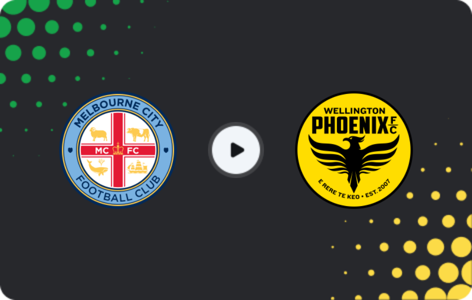 Where to watch Melbourne City — Wellington Phoenix, A-League, 12.04.2026