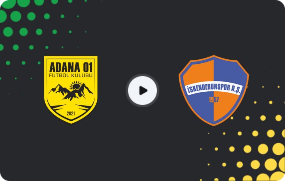 Where to watch Adana 01 FK — İskenderun A.Ş., 2. Lig, 12.04.2026