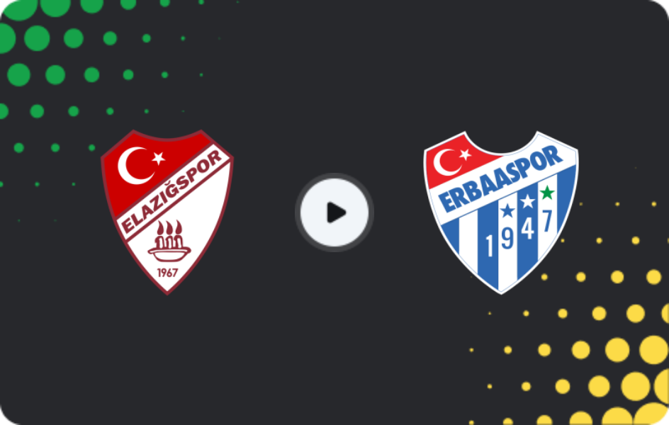 Where to watch Elazığspor — Erbaaspor, 2. Lig, 12.04.2026