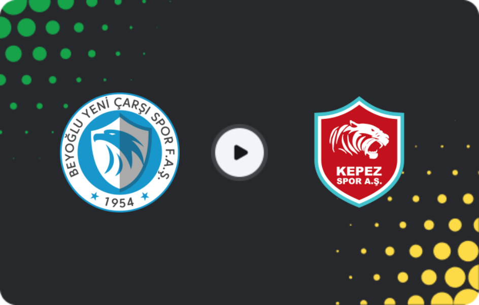 Where to watch Beyoğlu Yeni Çarşı — Kepezspor, 2. Lig, 12.04.2026