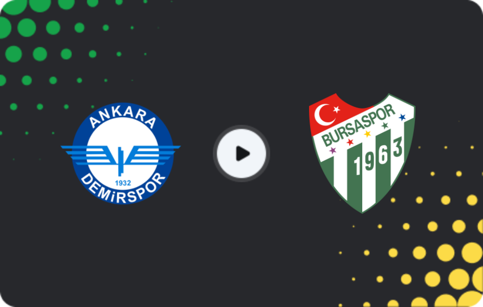 Where to watch Ankara Demirspor — Bursaspor, 2. Lig, 12.04.2026