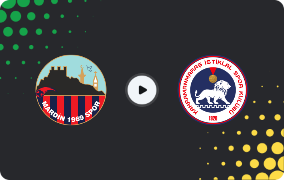 Where to watch Mardin 1969 — Kahramanmaraş İstiklalsp, 2. Lig, 12.04.2026