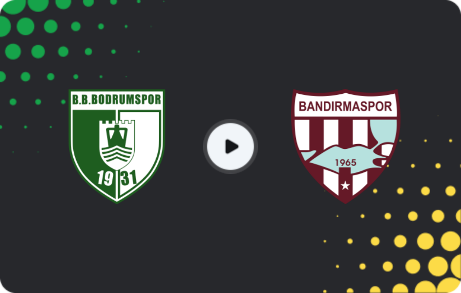 Where to watch Bodrumspor — Bandırmaspor, TFF First League, 12.04.2026