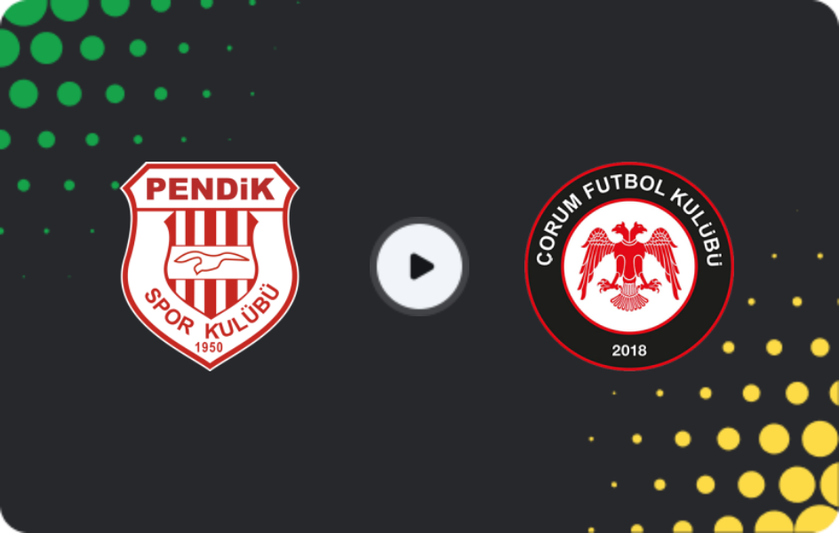Where to watch Pendikspor — Çorum, TFF First League, 12.04.2026