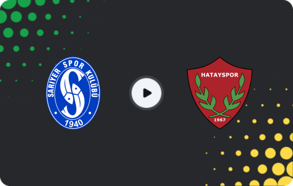 Where to watch Sarıyer — Hatayspor, TFF First League, 12.04.2026