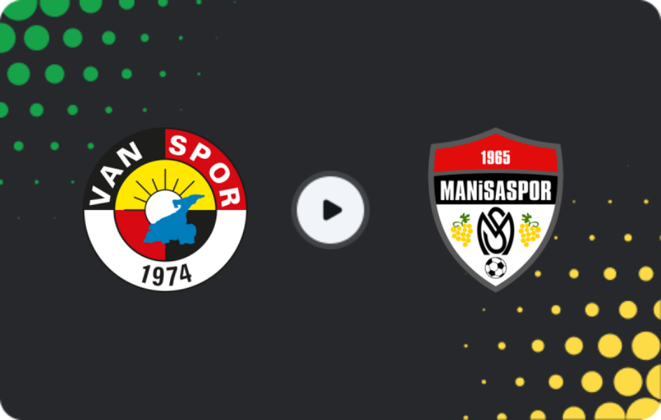 Where to watch Vanspor — Manisa, TFF First League, 12.04.2026
