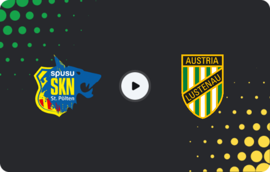 Where to watch SKN ST. Polten — Austria Lustenau, 2. Liga, 17.10.2025
