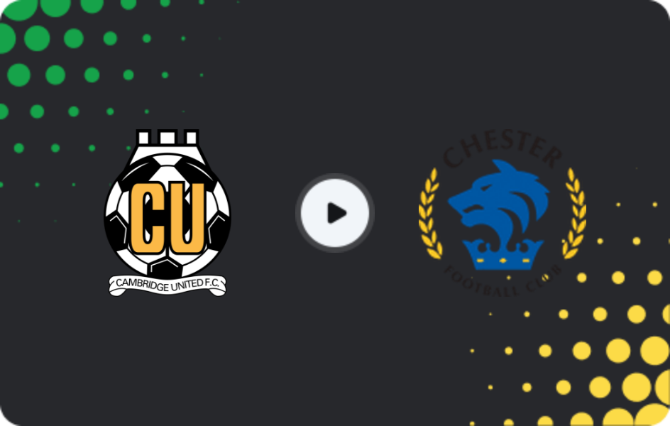 Where to watch Cambridge United — Chester, FA Cup, 01.11.2025