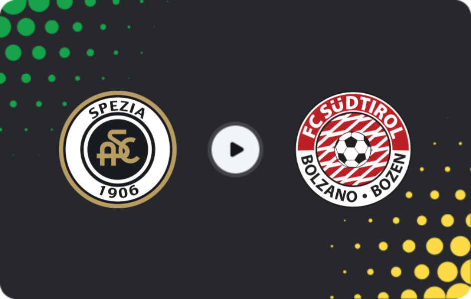 Where to watch Spezia — Sudtirol, Serie B, 18.04.2026
