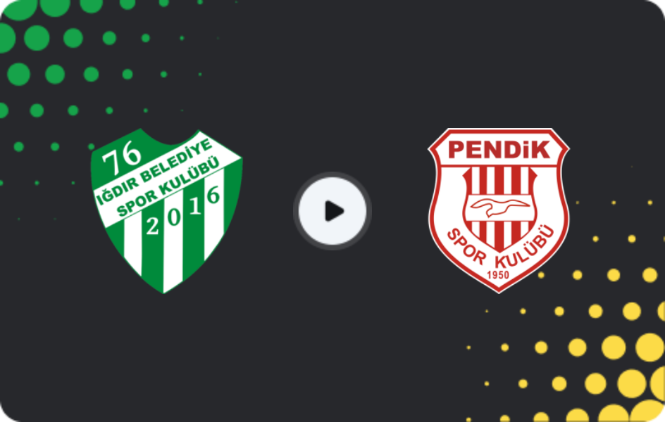 Where to watch Iğdır — Pendikspor, TFF First League, 19.04.2026