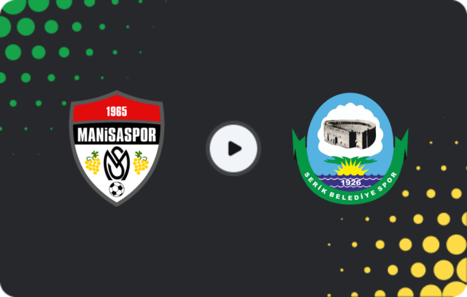 Where to watch Manisa — Serik Belediyespor, TFF First League, 19.04.2026
