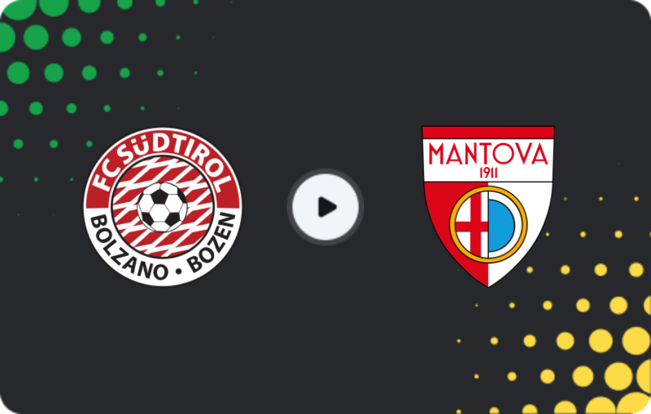 Where to watch Sudtirol — Mantova, Serie B, 25.04.2026