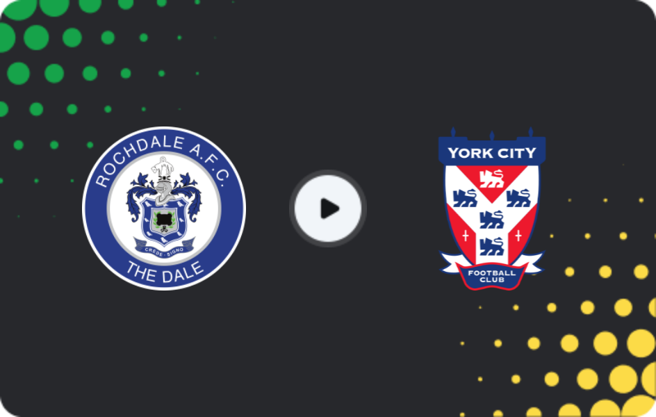 Where to watch Rochdale — York City, National League, 25.04.2026