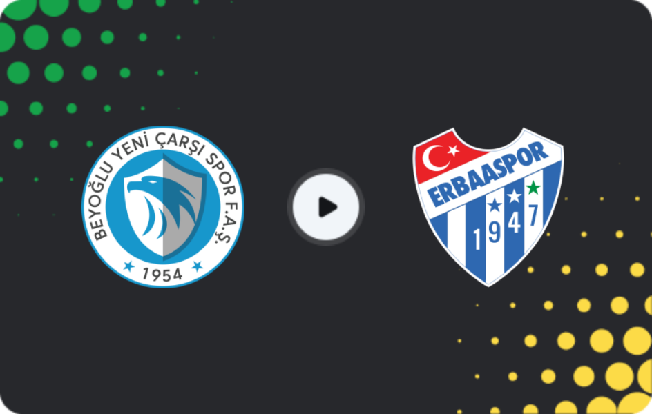 Where to watch Beyoğlu Yeni Çarşı — Erbaaspor, 2. Lig, 25.04.2026