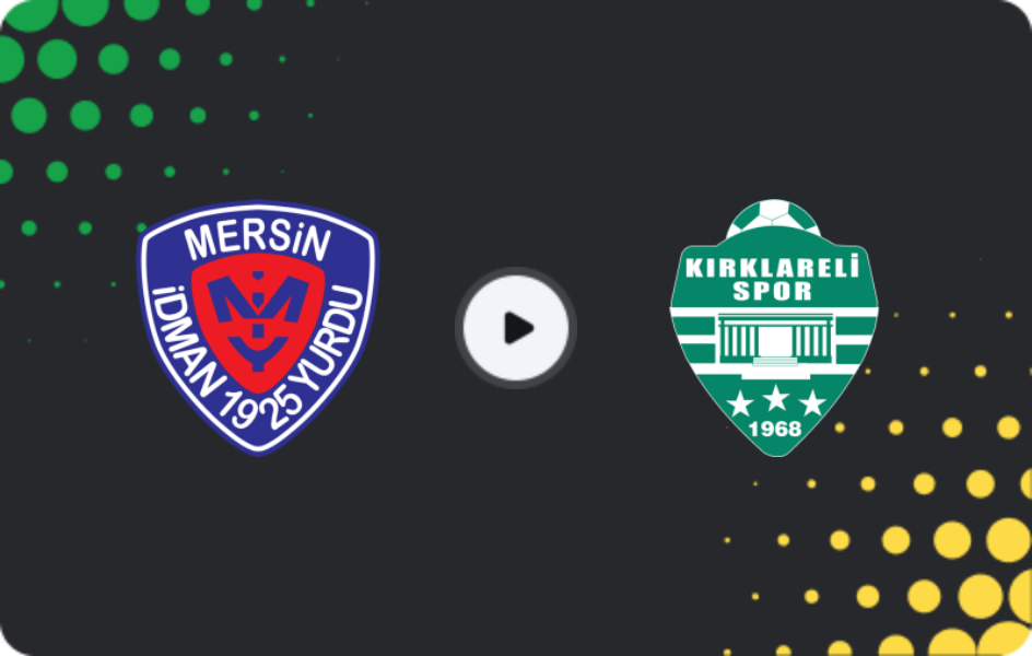 Where to watch Yeni Mersin İdmanyurdu — Kırklarelispor, 2. Lig, 25.04.2026