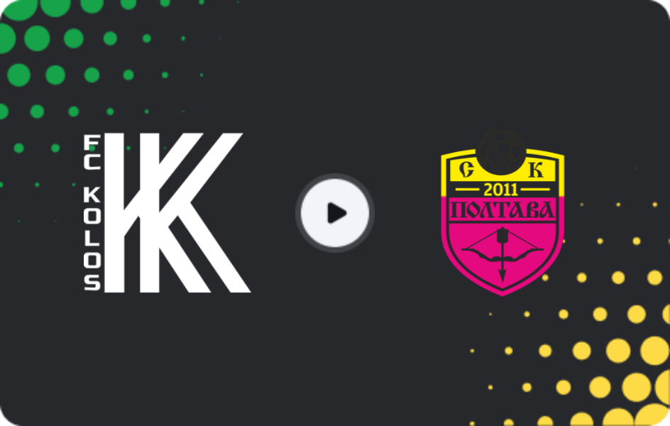 Where to watch Kolos Kovalivka — SK Poltava, Premier League, 25.04.2026