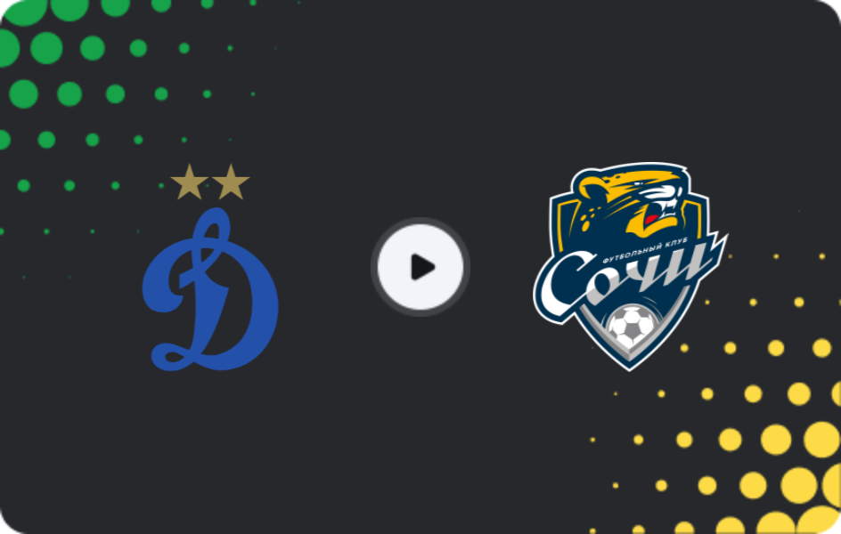 Where to watch Dynamo Moscow — FC Sochi, Premier League, 25.04.2026