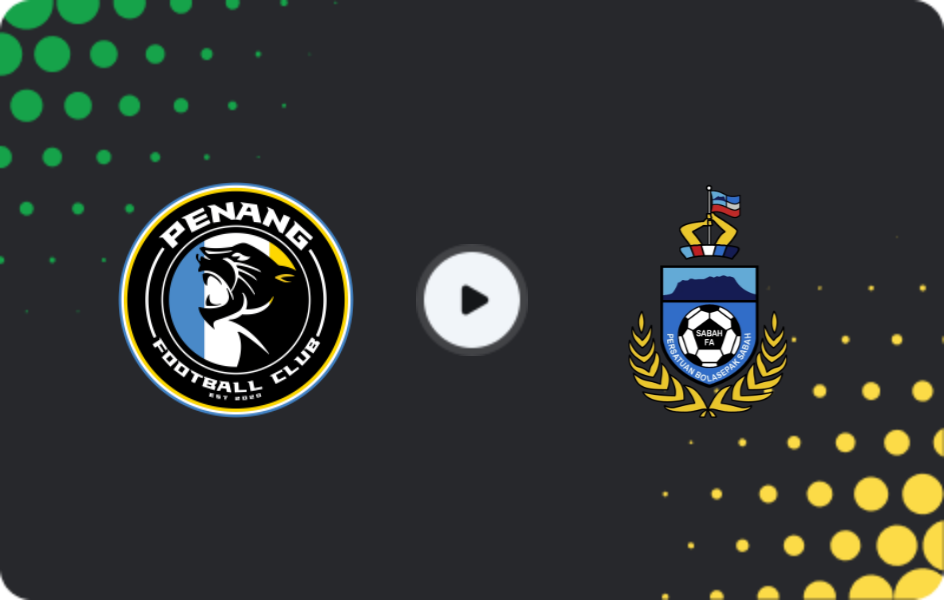 Where to watch Penang — Sabah FK, Super League, 26.04.2026