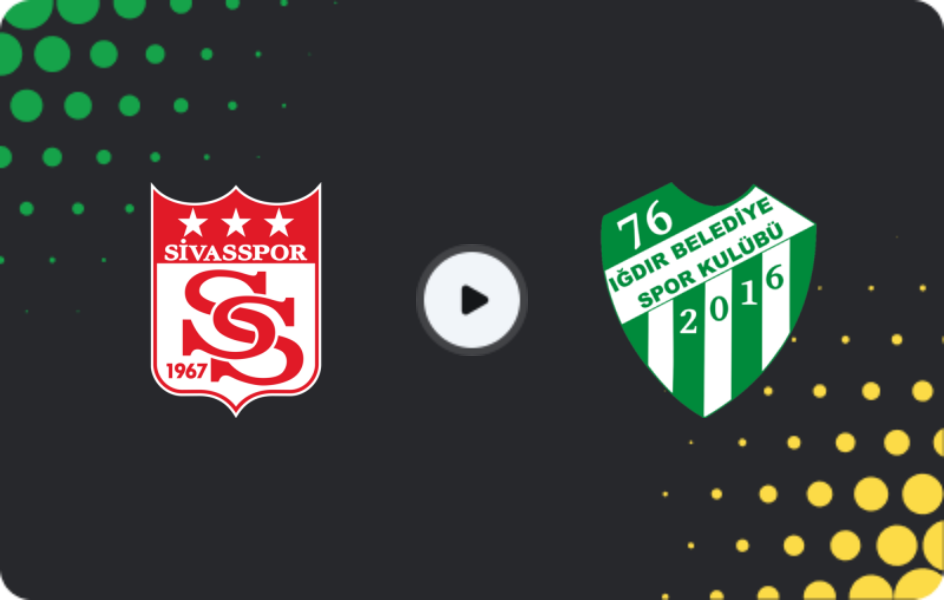 Where to watch Sivasspor — Iğdır, TFF First League, 26.04.2026
