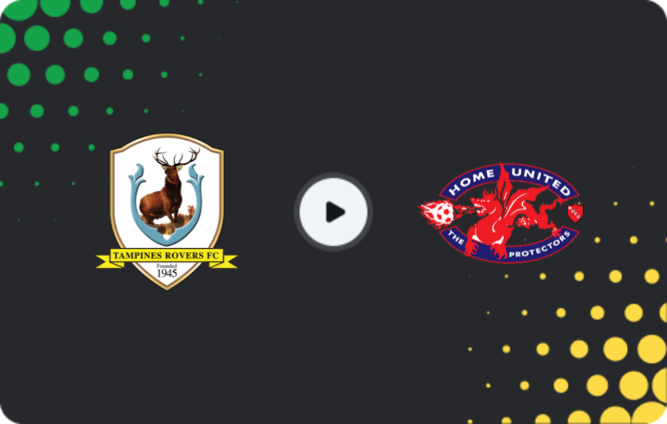 Where to watch Tampines Rovers — Home United, Premier League, 02.05.2026