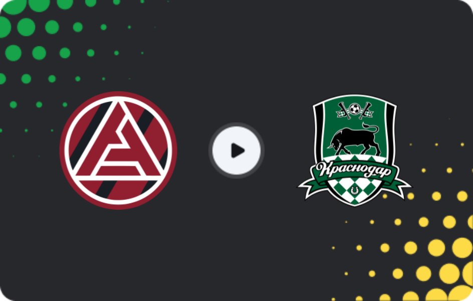 Where to watch Akron — Krasnodar, Premier League, 02.05.2026