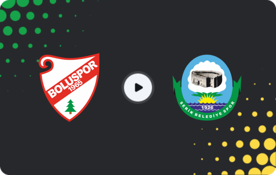 Where to watch Boluspor — Serik Belediyespor, TFF First League, 02.05.2026