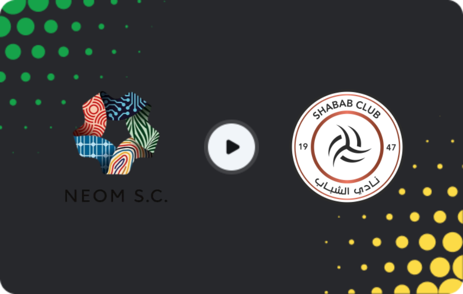 Where to watch Neom — Al Shabab, Pro League, 07.05.2026