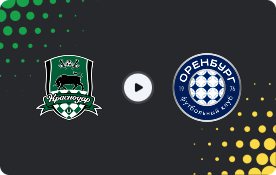 Where to watch Krasnodar — FC Orenburg, Premier League, 17.05.2026