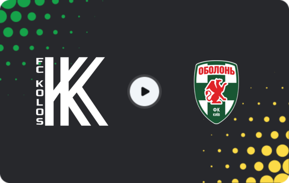 Where to watch Kolos Kovalivka — Obolon', Premier League, 23.05.2026