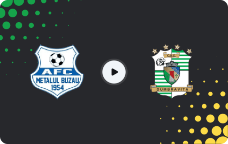Where to watch Metalul Buzău — Dumbrăviţa, Liga II, 18.10.2025