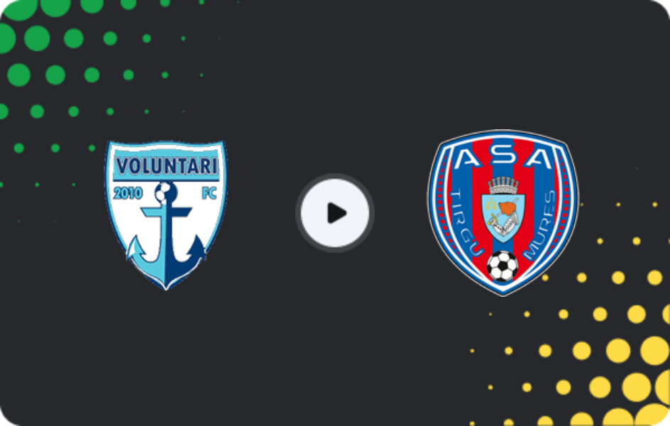 Where to watch FC Voluntari — ASA Targu Mures, Liga II, 18.10.2025