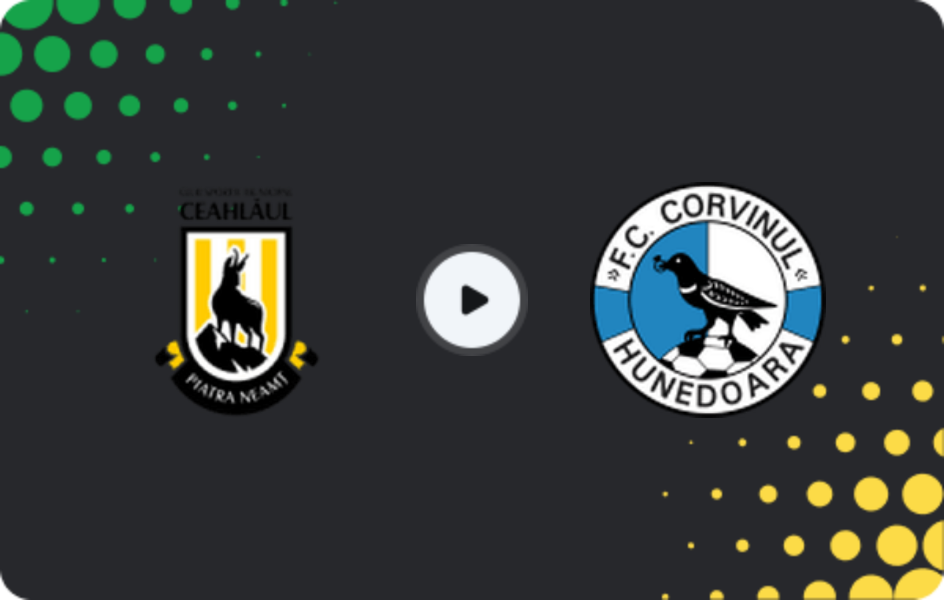 Where to watch Ceahlăul Piatra Neamţ — Corvinul Hunedoara, Liga II, 18.10.2025
