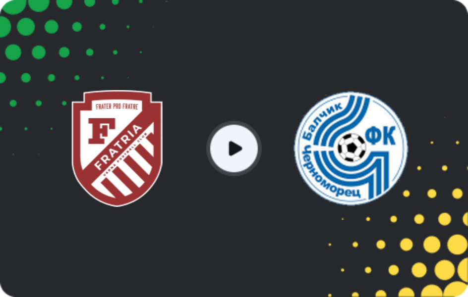 Where to watch Fratria II — Chernomorets Balchik, Third League - Northeast, 18.10.2025
