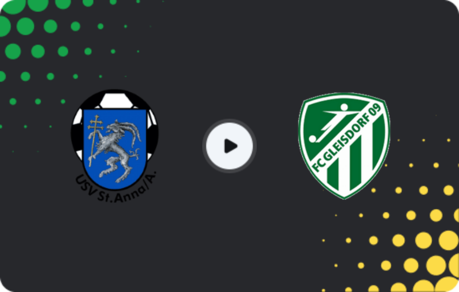 Where to watch St. Anna — Gleisdorf 09, Regionalliga - Mitte, 18.10.2025