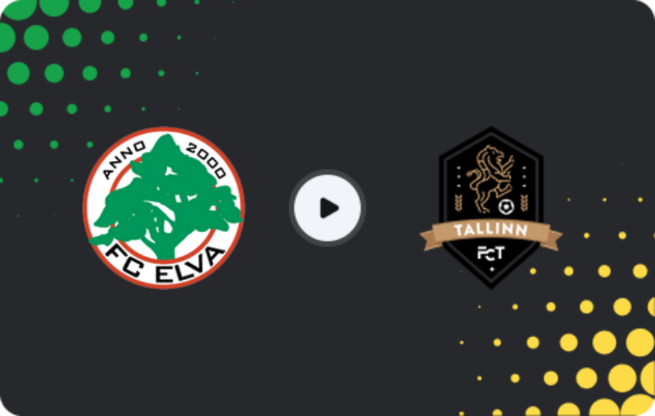 Where to watch Elva — FC Tallinn, Esiliiga A, 19.10.2025