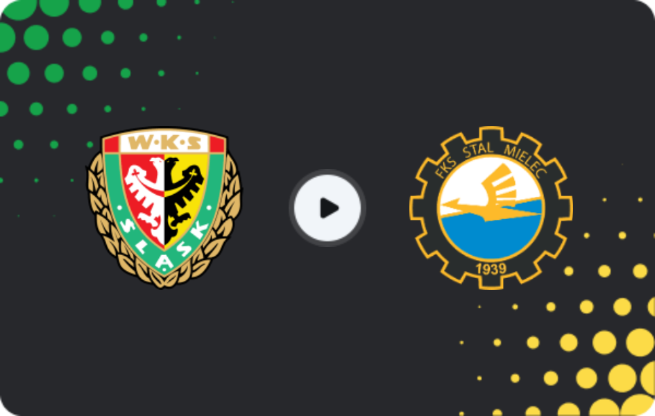 Where to watch Slask Wroclaw — Stal Mielec, I Liga, 19.10.2025