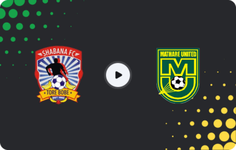 Where to watch Shabana — Mathare United, FKF Premier League, 26.10.2025