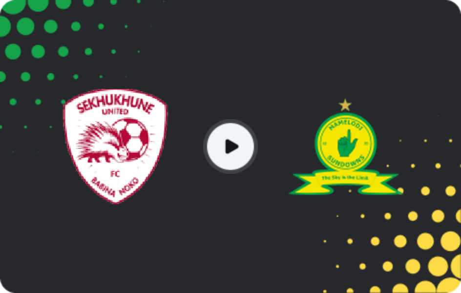 Where to watch Sekhukhune United — Mamelodi Sundowns, Premiership, 27.01.2026
