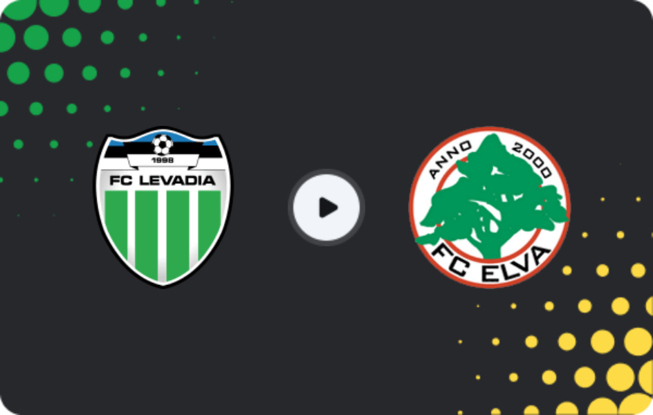 Where to watch FCI Levadia II — Elva, Esiliiga A, 23.10.2025