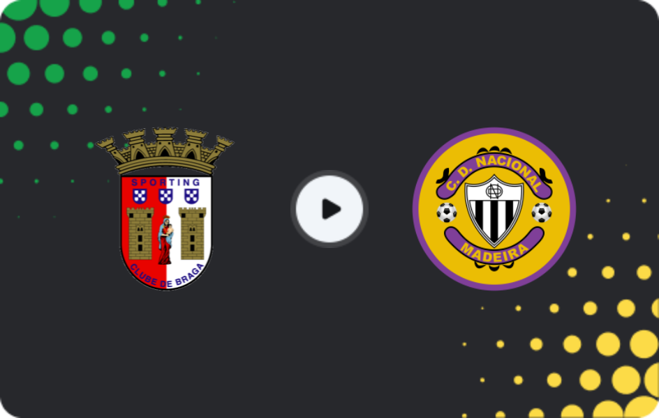 Where to watch Braga — Nacional, Taça de Portugal, 23.11.2025