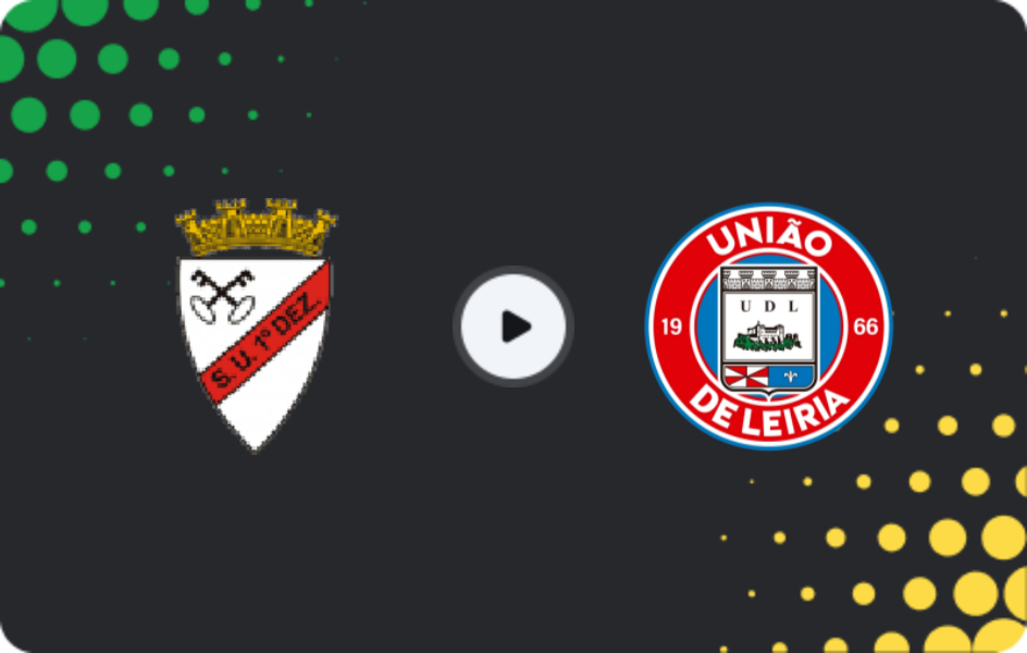 Where to watch 1º Dezembro — União de Leiria, Taça de Portugal, 23.11.2025