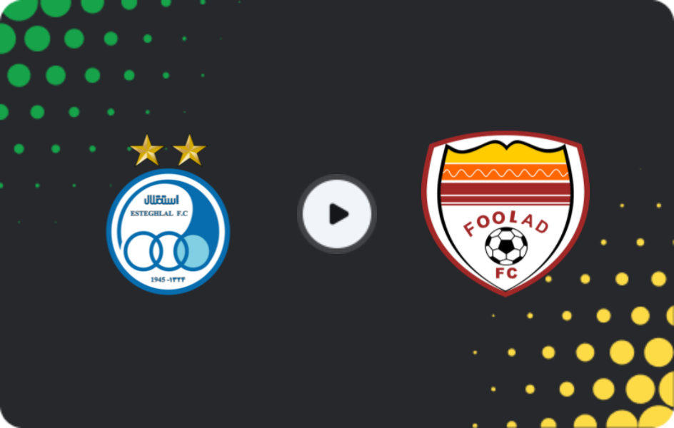 Where to watch Esteghlal FC — Foolad FC, Persian Gulf Pro League, 30.11.2025