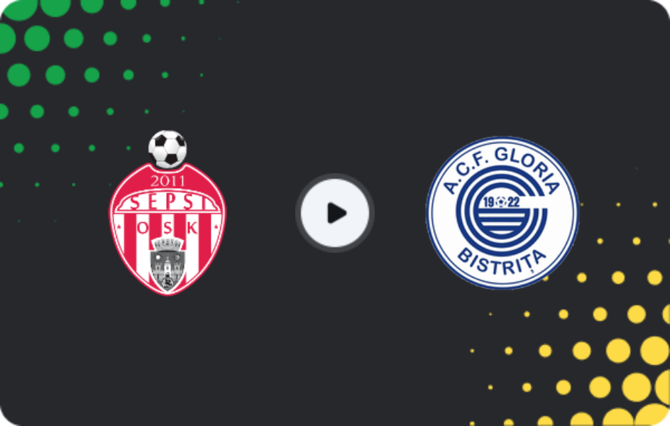 Where to watch Sepsi OSK Sfantu Gheorghe — Gloria Bistriţa, Liga II, 25.10.2025