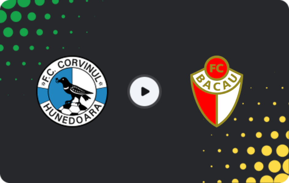 Where to watch Corvinul Hunedoara — FC Bacau, Liga II, 25.10.2025