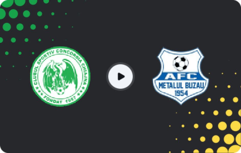 Where to watch Concordia — Metalul Buzău, Liga II, 25.10.2025