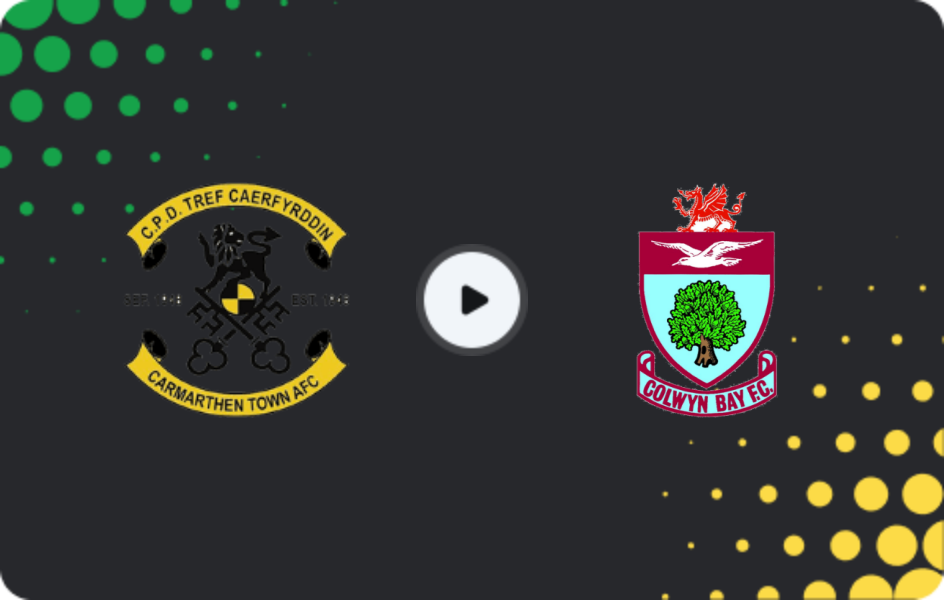 Where to watch Carmarthen Town — Colwyn Bay, Welsh Cup, 22.11.2025