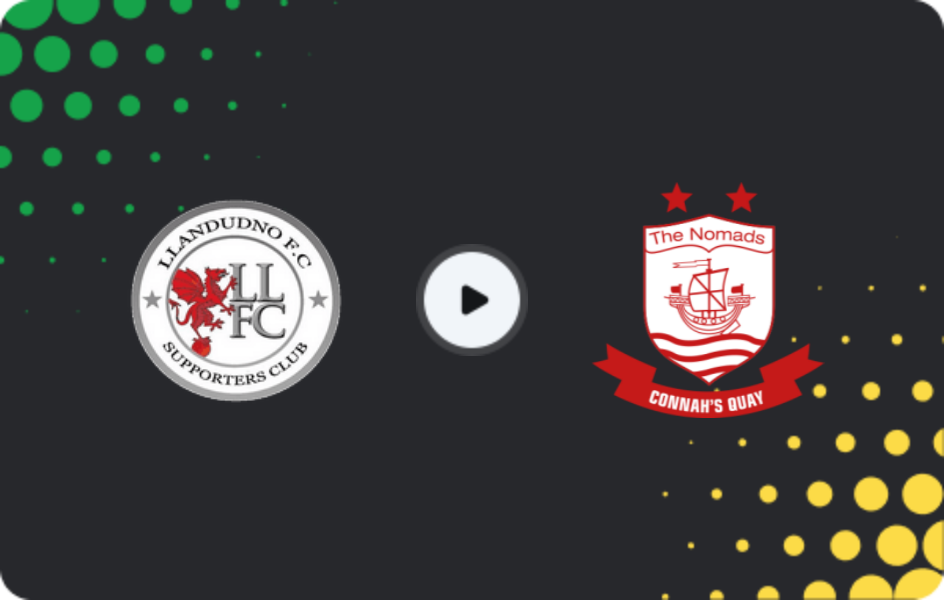 Where to watch Llandudno — Connah's Quay Nomads, Welsh Cup, 21.11.2025