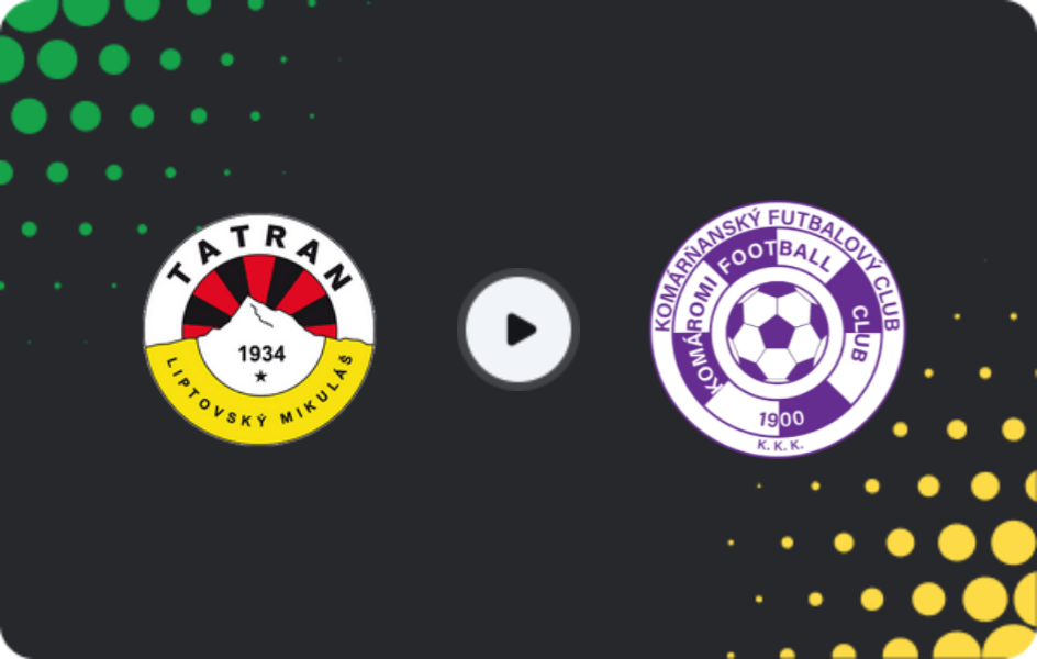 Where to watch Liptovský Mikuláš — Komárno, Slovakia Cup, 19.11.2025
