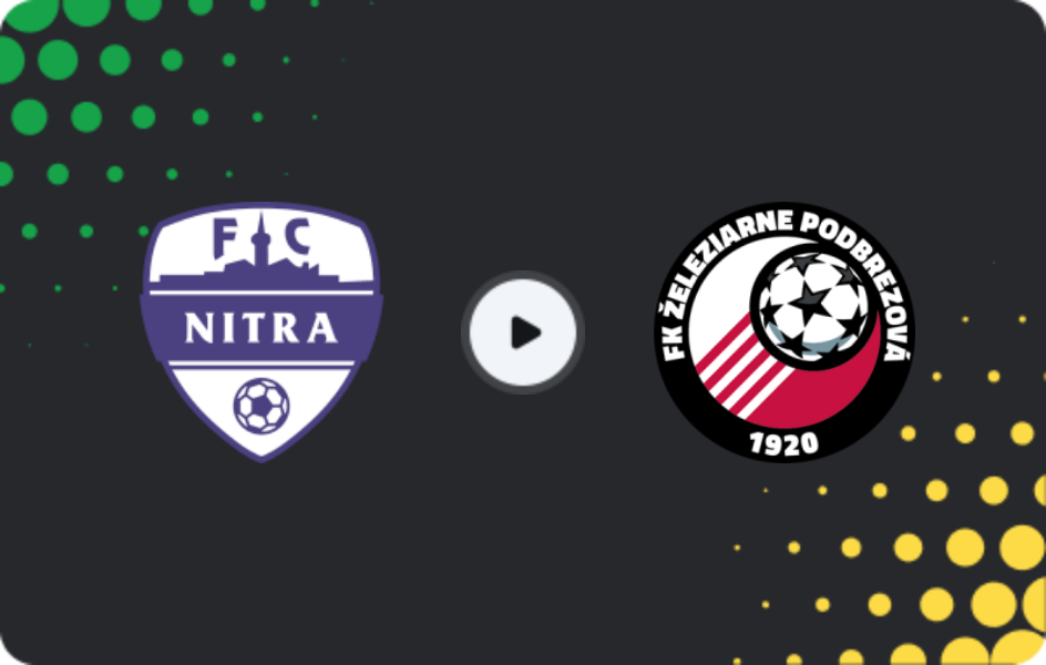 Where to watch Nitra — Podbrezová, Slovakia Cup, 19.11.2025