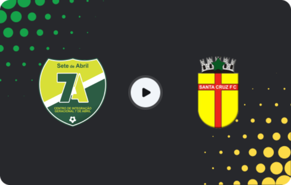 Where to watch 7 de Abril — Santa Cruz RJ, Carioca B2, 27.10.2025